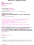 Sample letter of medical necessity.